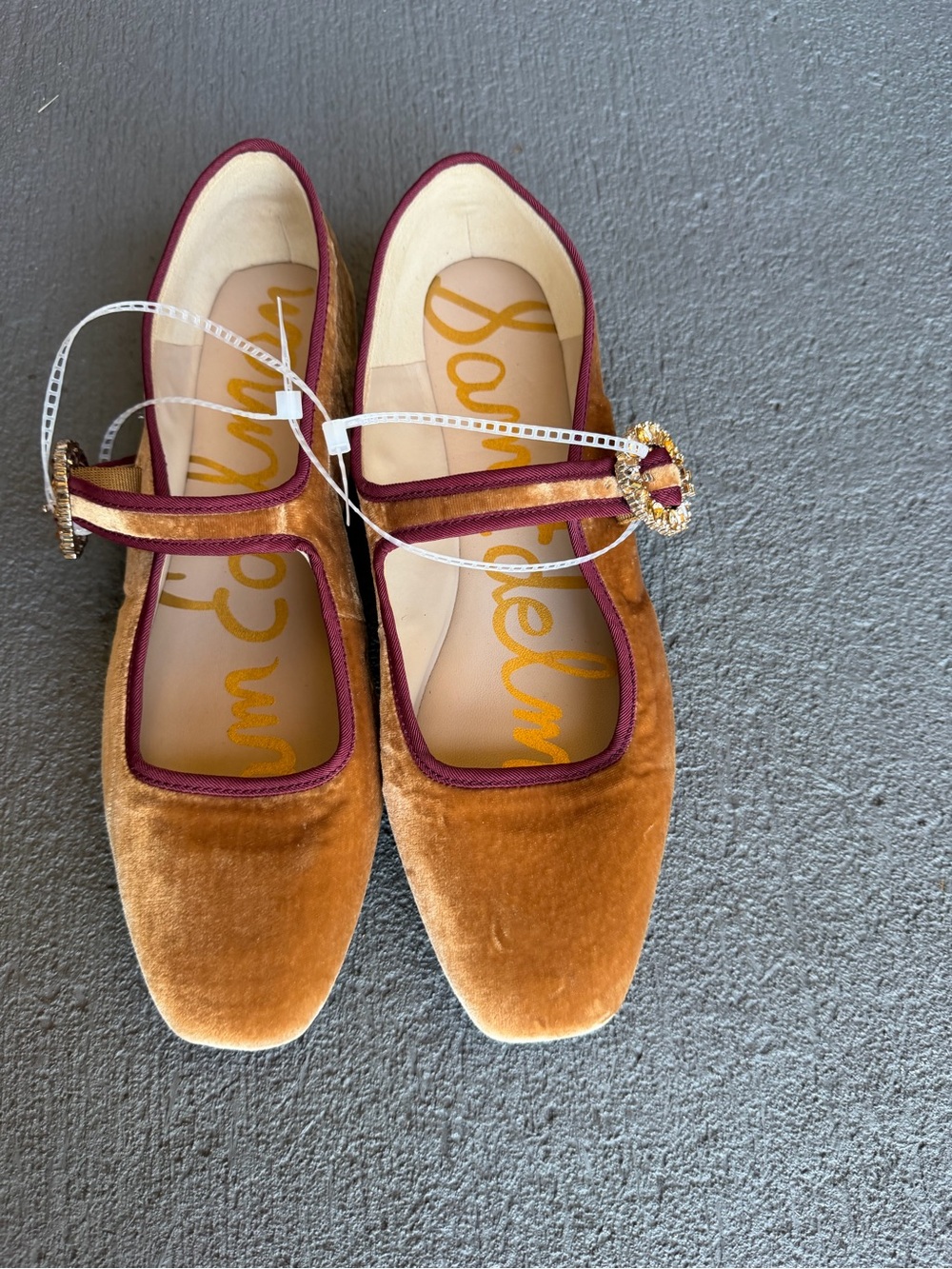 Sam Edelman Michaela Glow Mary Jane Ballet Flats Sz 9 Jewel Buckle NWOB - Picture 5 of 11